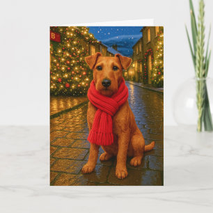 Irish Terrier Holiday Card
