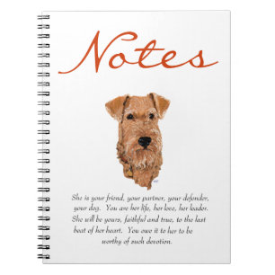 Irish Terrier Keepsake - Female Notebook