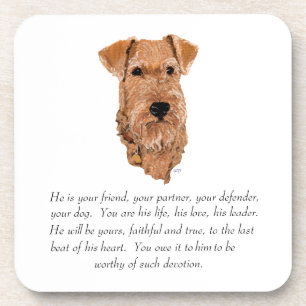 Irish Terrier Keepsake - Male Coaster