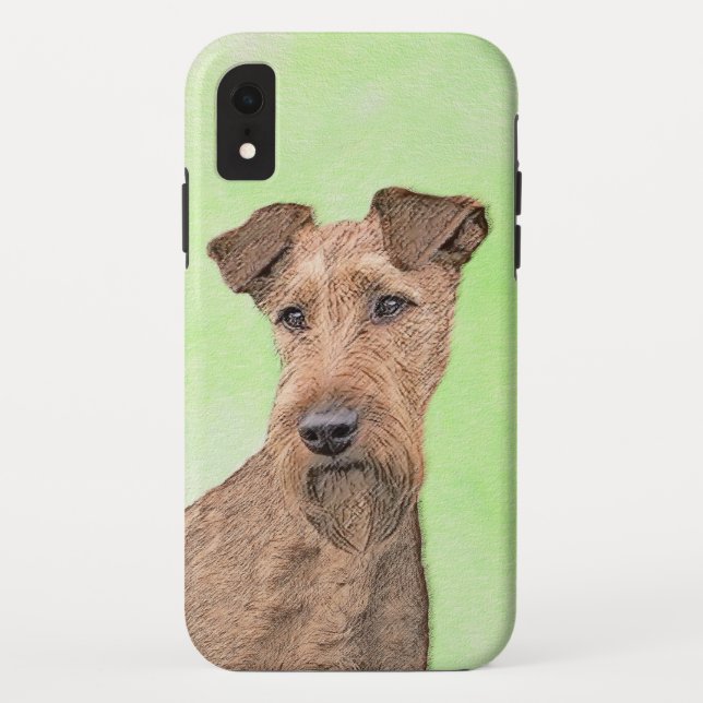 Irish Terrier Painting - Cute Original Dog Art Case-Mate iPhone Case (Back)