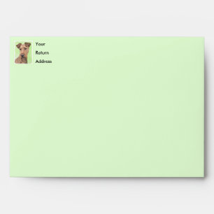 Irish Terrier Painting - Cute Original Dog Art Envelope
