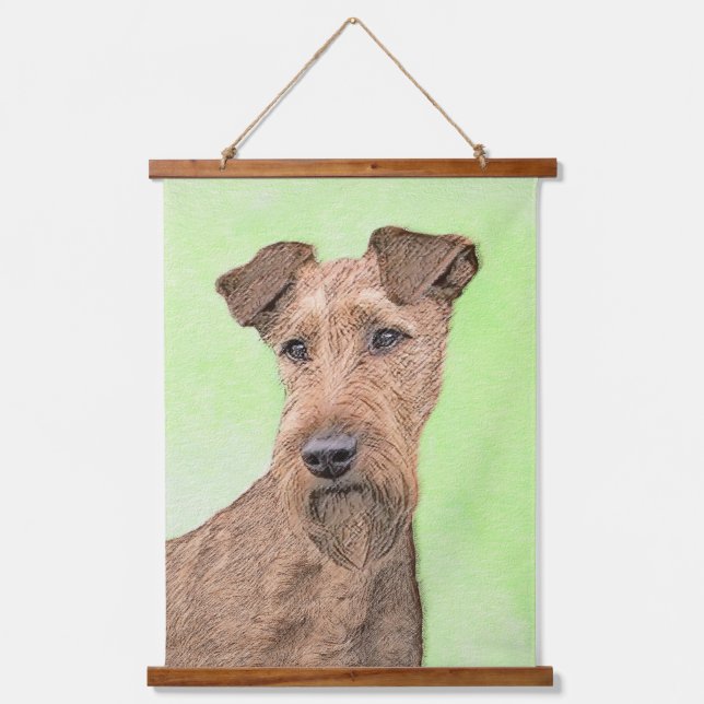 Irish Terrier Painting - Cute Original Dog Art Hanging Tapestry (Front)