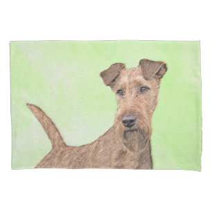 Irish Terrier Painting - Cute Original Dog Art Pillowcase