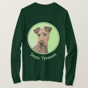 Irish Terrier Painting - Cute Original Dog Art T-Shirt
