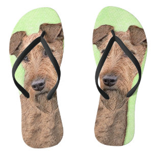 Irish Terrier Painting - Cute Original Dog Art Thongs