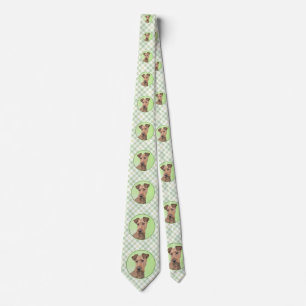 Irish Terrier Painting - Cute Original Dog Art Tie