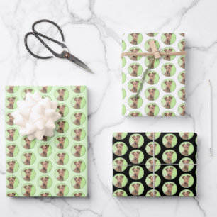 Irish Terrier Painting - Cute Original Dog Art Wrapping Paper Sheet