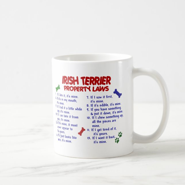 IRISH TERRIER Property Laws 2 Coffee Mug (Right)