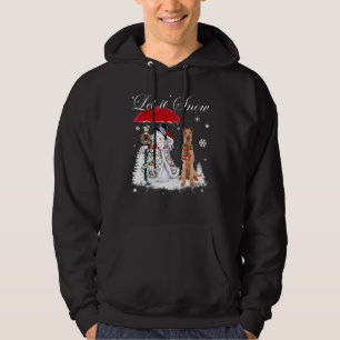 Irish Terrier Santa Dog Christmas Snowman Xmas Paj Hoodie