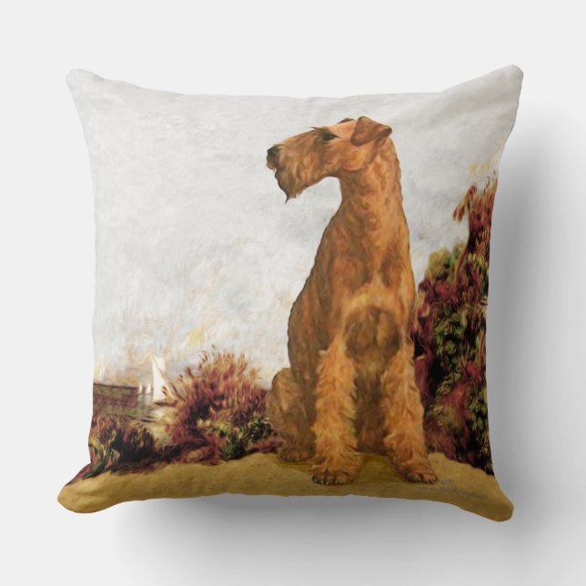 Irish Terrier Seaside Cushion (Front)