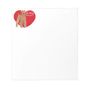 Irish Terrier Valentine Notepad