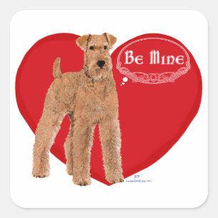 Irish Terrier Valentine Square Sticker