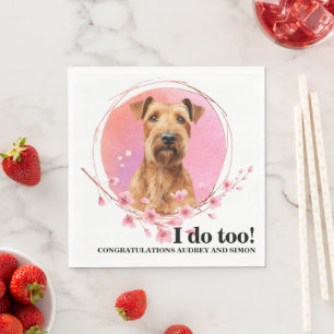 Irish Terrier Wedding Napkins With Dogs Photo