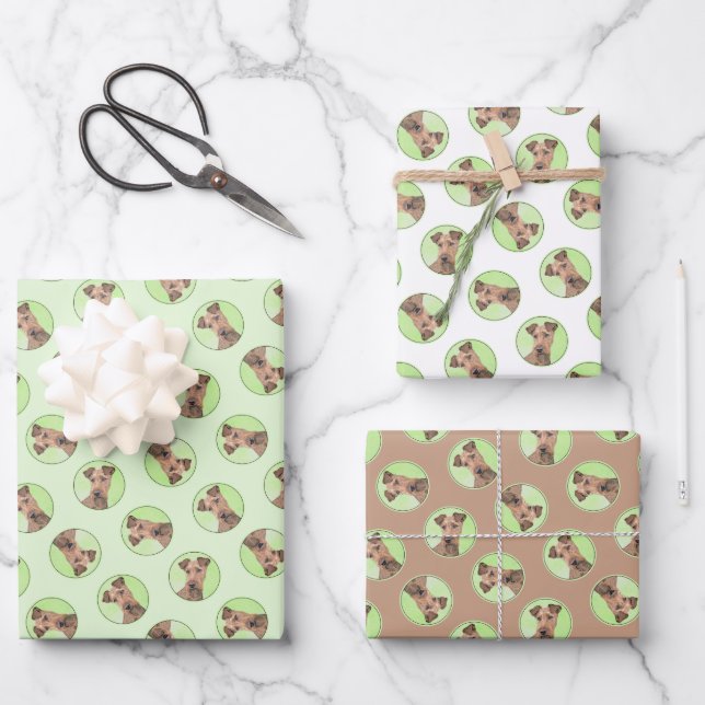 Irish Terrier Wrapping Paper Sheet (Front)