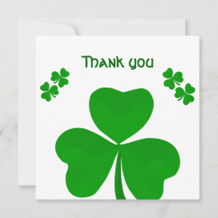 Irish Thank You Wedding Engagement Shamrock Card