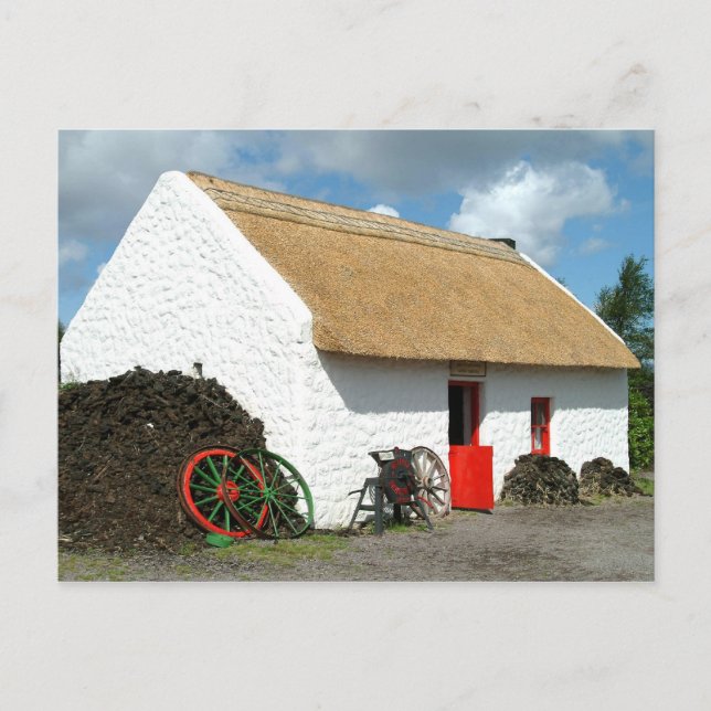 Irish Thatched Cottage Postcard (Front)