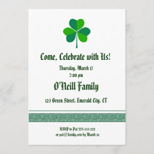 Irish themed Invitation