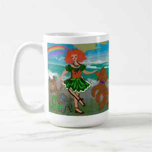 Irish Themed Poodle Coffee Cup