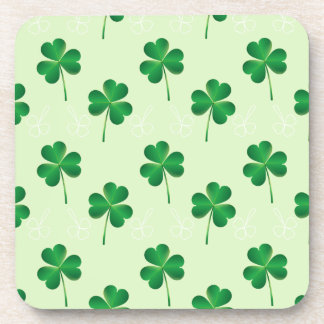 irish three leaves clover pattern coaster