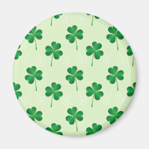irish three leaves clover pattern magnet
