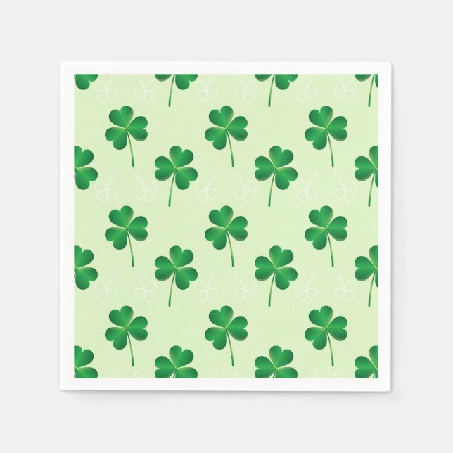 irish three leaves clover pattern napkin (Front)