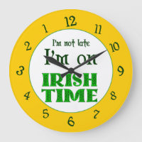 Irish Time Backwards Numbers Clock