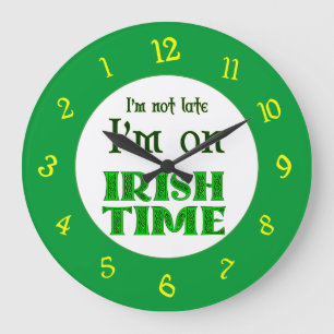 Irish Time Backwards Numbers Clock