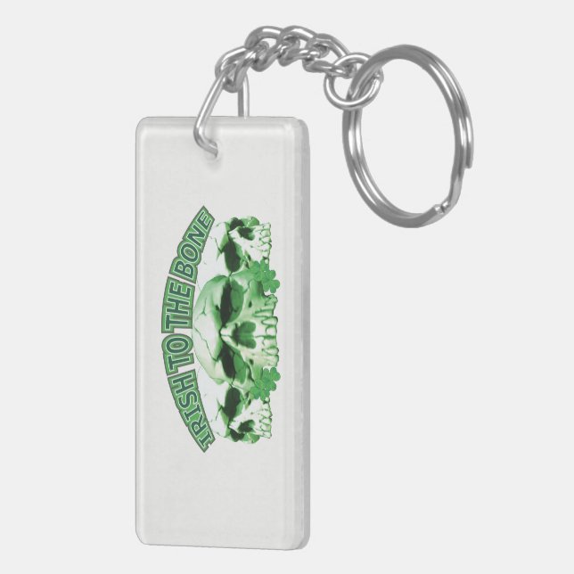 Irish to the Bone Skull Key Ring (Back Right)