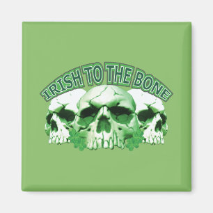 Irish to the Bone Skull Magnet
