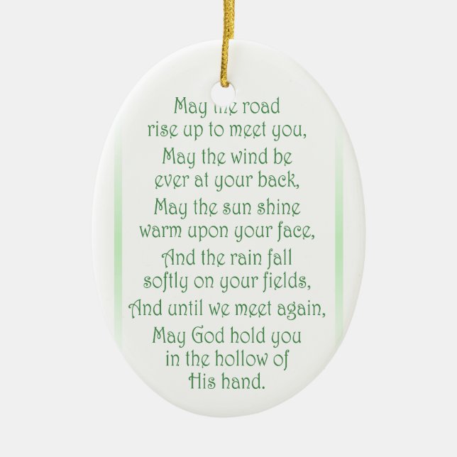 Irish Toast Ceramic Tree Decoration (Front)