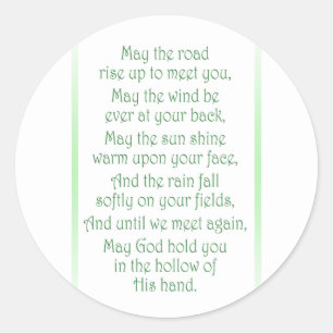 Irish Toast Classic Round Sticker