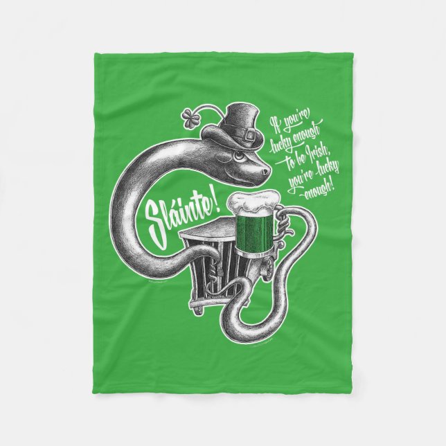 Irish Toast Fleece Blanket (Front)