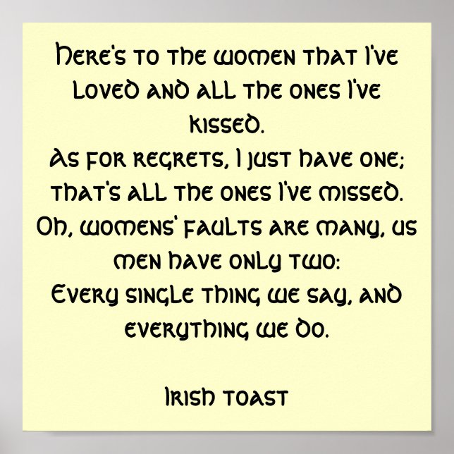 Irish Toast Poster (Front)