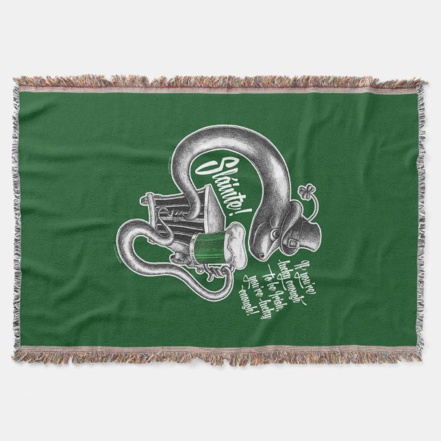 Irish Toast Throw Blanket (Front)