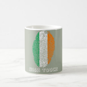 Irish touch fingerprint flag coffee mug