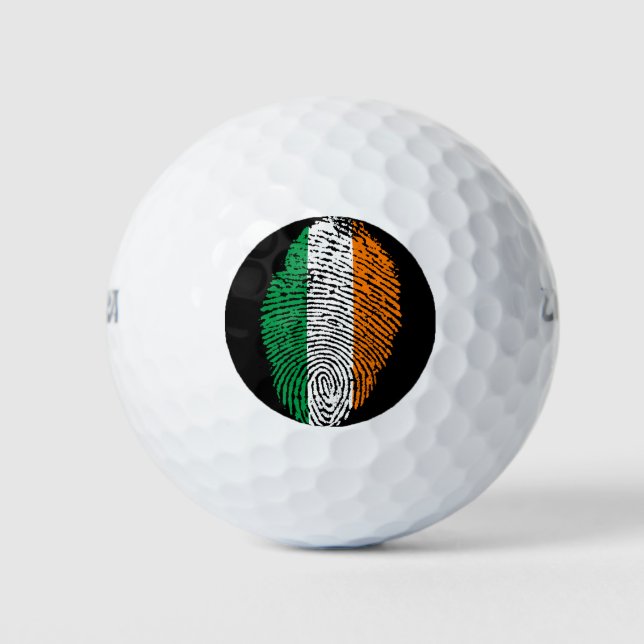 Irish touch fingerprint flag golf balls (Front)