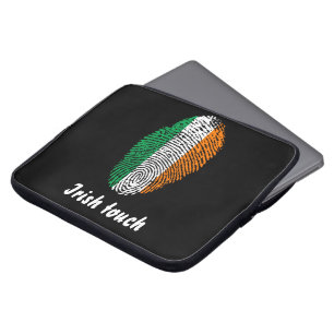 Irish touch fingerprint flag laptop sleeve
