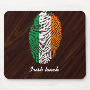 Irish touch fingerprint flag mouse pad