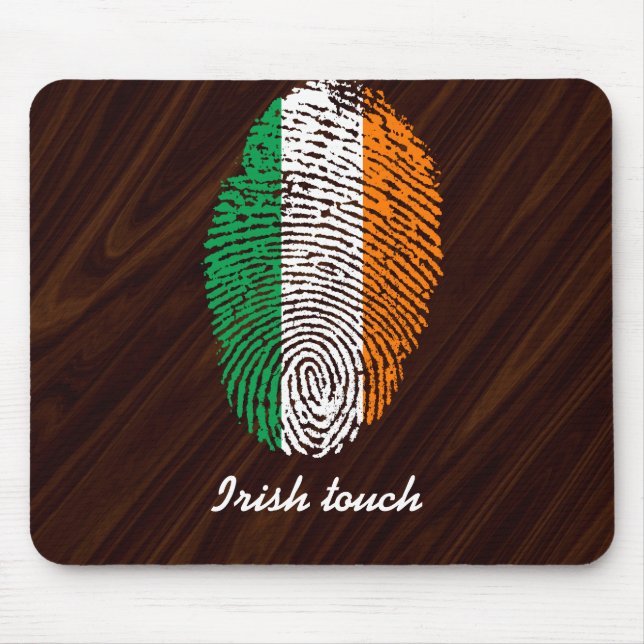 Irish touch fingerprint flag mouse pad (Front)