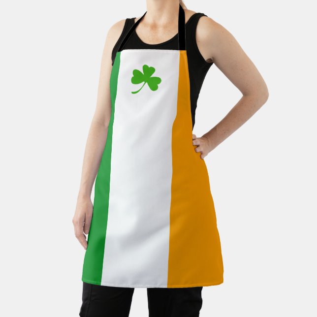 Irish Tricolor Flag Patriotic Apron (Insitu)