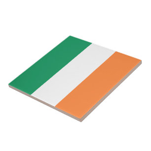 Irish tricolour flag patriotic modern ceramic tile