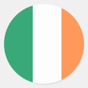 Irish tricolour flag patriotic Saint Patrick's Day Classic Round Sticker