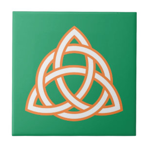 Irish Trinity Knot Triquetra Celtic Patricks Day Ceramic Tile