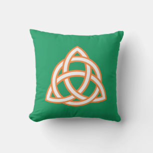 Irish Trinity Knot Triquetra Celtic Patricks Day Cushion