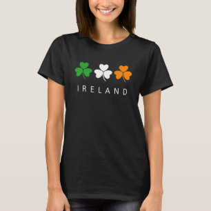 Irish Triple Shamrock Minimalistic Emblem of Irela T-Shirt