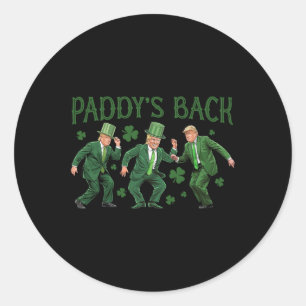 Irish Trump Funny St Patricks Day Dancing Trump Pa Classic Round Sticker