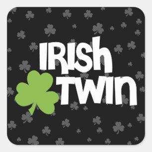 Irish Twin Square Sticker
