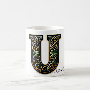 Irish U Monogram Coffee Mug