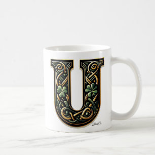 Irish U Monogram Coffee Mug