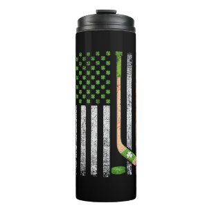 Irish USA Flag Leprechaun Lucky Hockey St. Patrick Thermal Tumbler